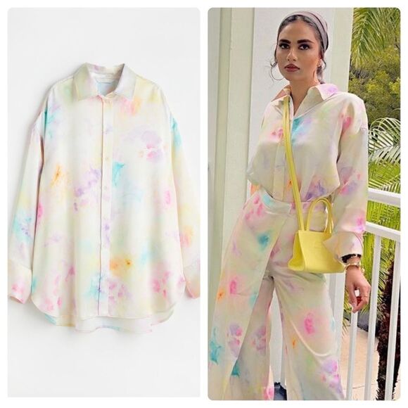 H&M Tops - H&M Limited Ramadan Collection Blouse Shirt Satin New